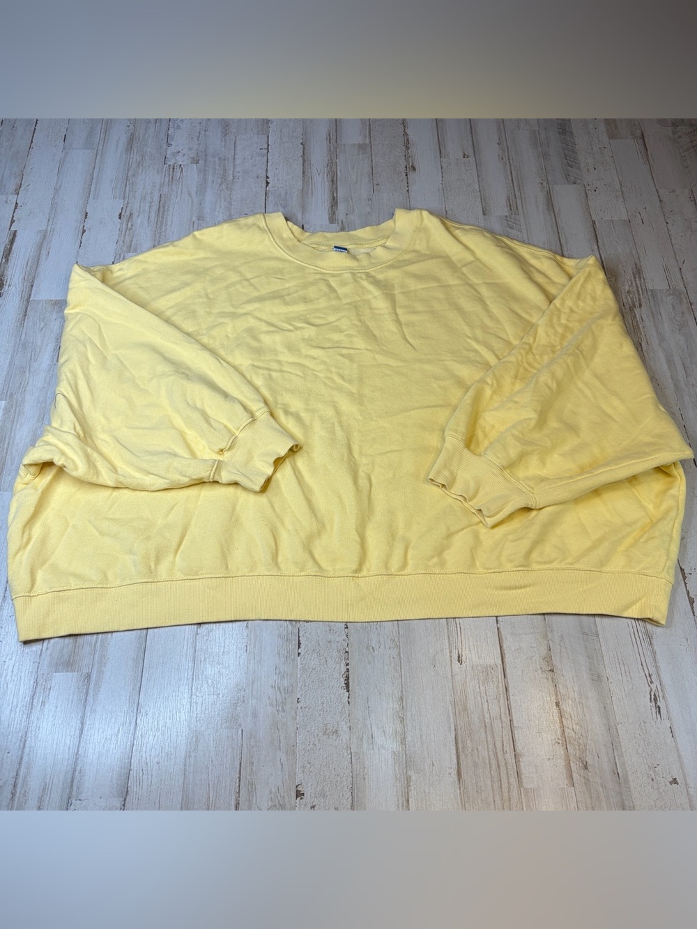 Old Navy Yellow Cropped Crewneck Sweater